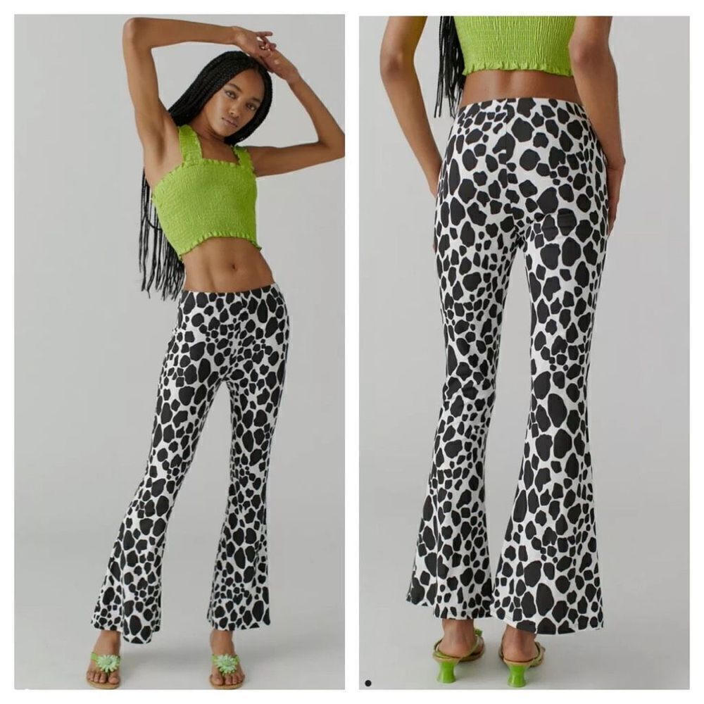Urban Renewal Remnants Cozy Animal Flare Pant XS urban outfitters